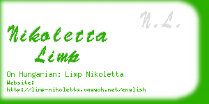 nikoletta limp business card